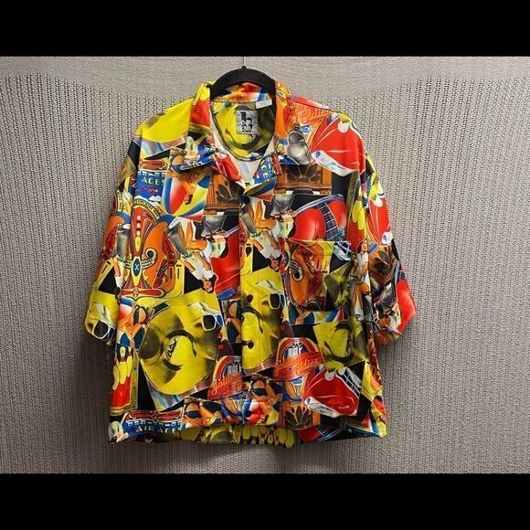 Bon HOMME button down shirt sleeve Golden oldies shirt/ extra large - Picture 2 of 8